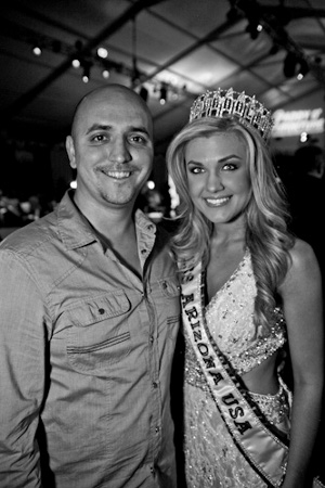 Erika Frantzve, Miss Arizona USA 2012, with Jim Lupkin of WeBuildYorSocialMedia.com